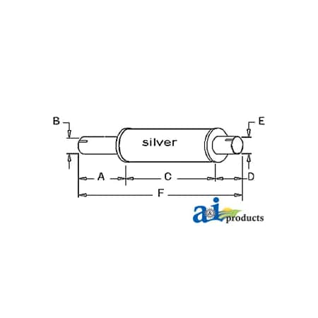 A & I Products Muffler 36.5" x6.5" x6.2" A-10A23891